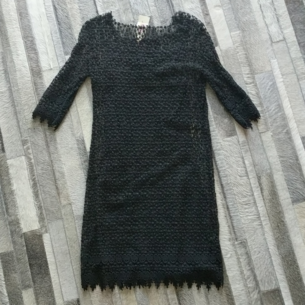 XS Lacey dress w/slip. LBD. NWT. Max Studio Specia